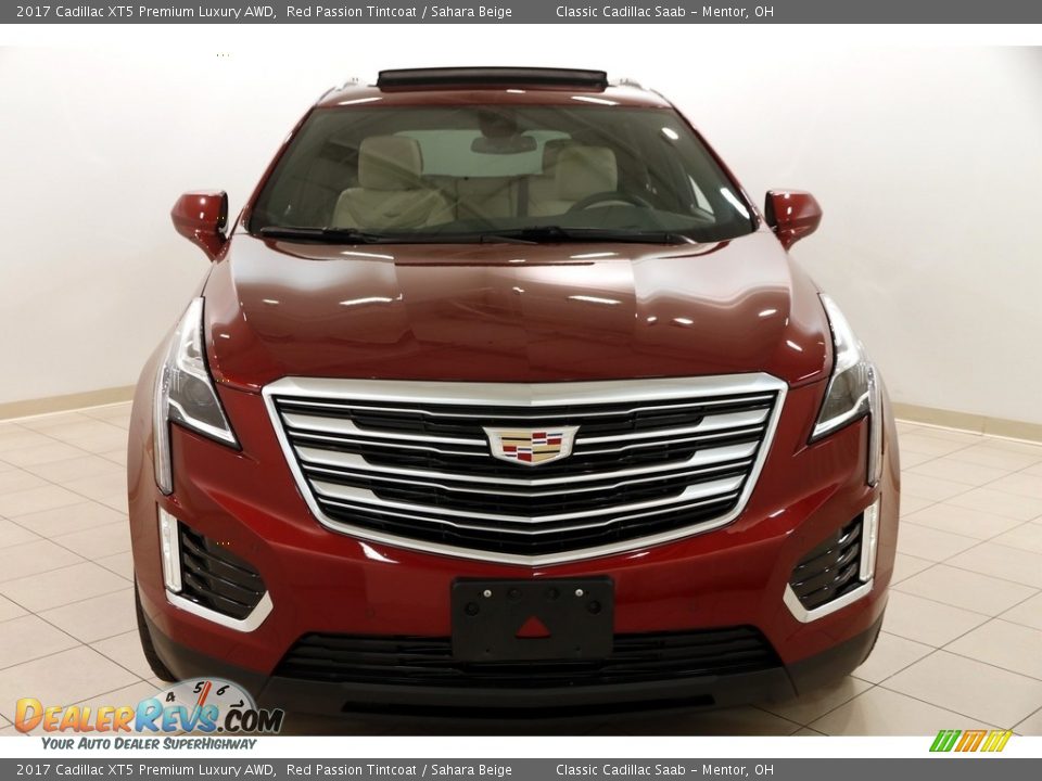2017 Cadillac XT5 Premium Luxury AWD Red Passion Tintcoat / Sahara Beige Photo #2