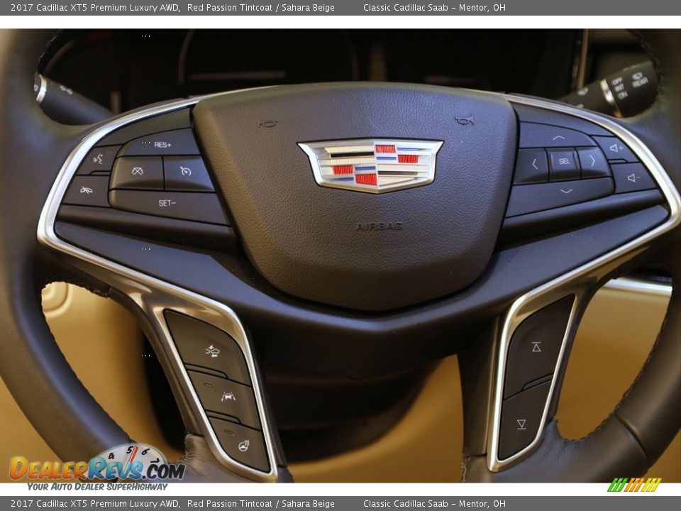 2017 Cadillac XT5 Premium Luxury AWD Red Passion Tintcoat / Sahara Beige Photo #7