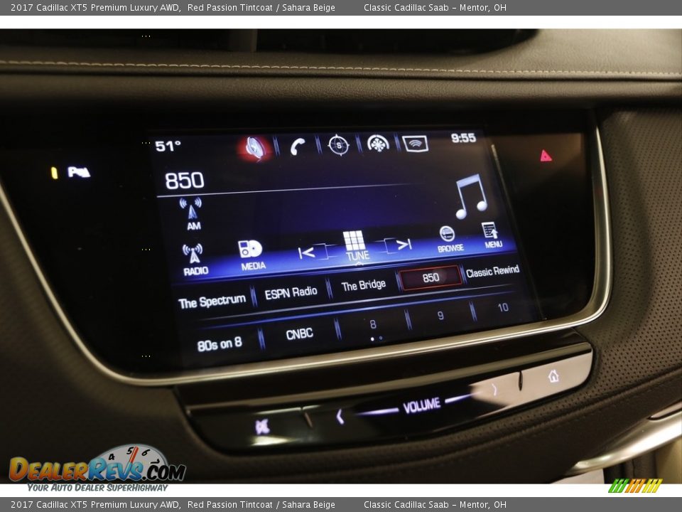 2017 Cadillac XT5 Premium Luxury AWD Red Passion Tintcoat / Sahara Beige Photo #10