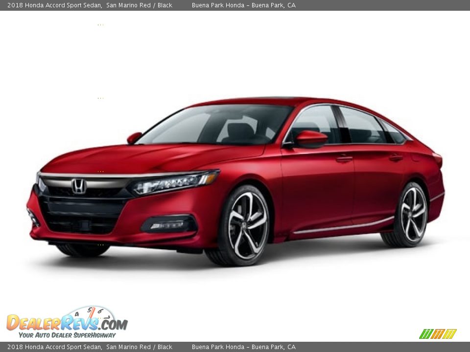 2018 Honda Accord Sport Sedan San Marino Red / Black Photo #16