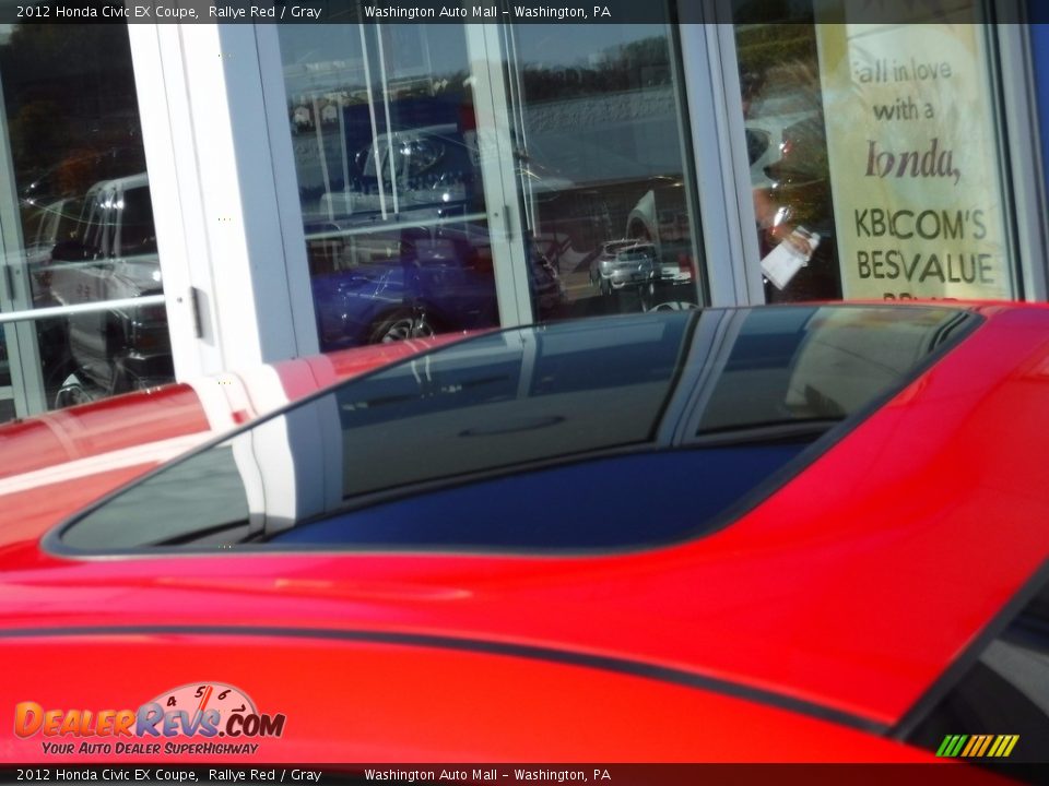 2012 Honda Civic EX Coupe Rallye Red / Gray Photo #4