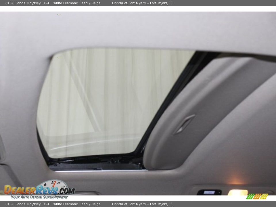 2014 Honda Odyssey EX-L White Diamond Pearl / Beige Photo #23