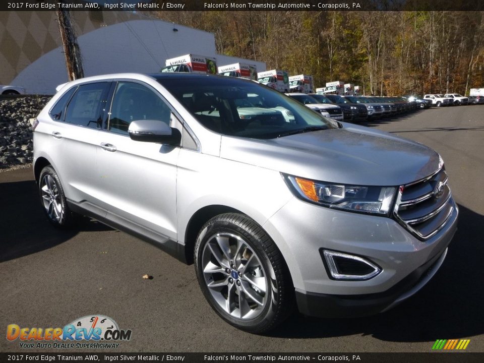2017 Ford Edge Titanium AWD Ingot Silver Metallic / Ebony Photo #3