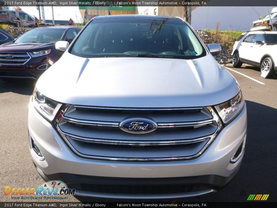 2017 Ford Edge Titanium AWD Ingot Silver Metallic / Ebony Photo #4