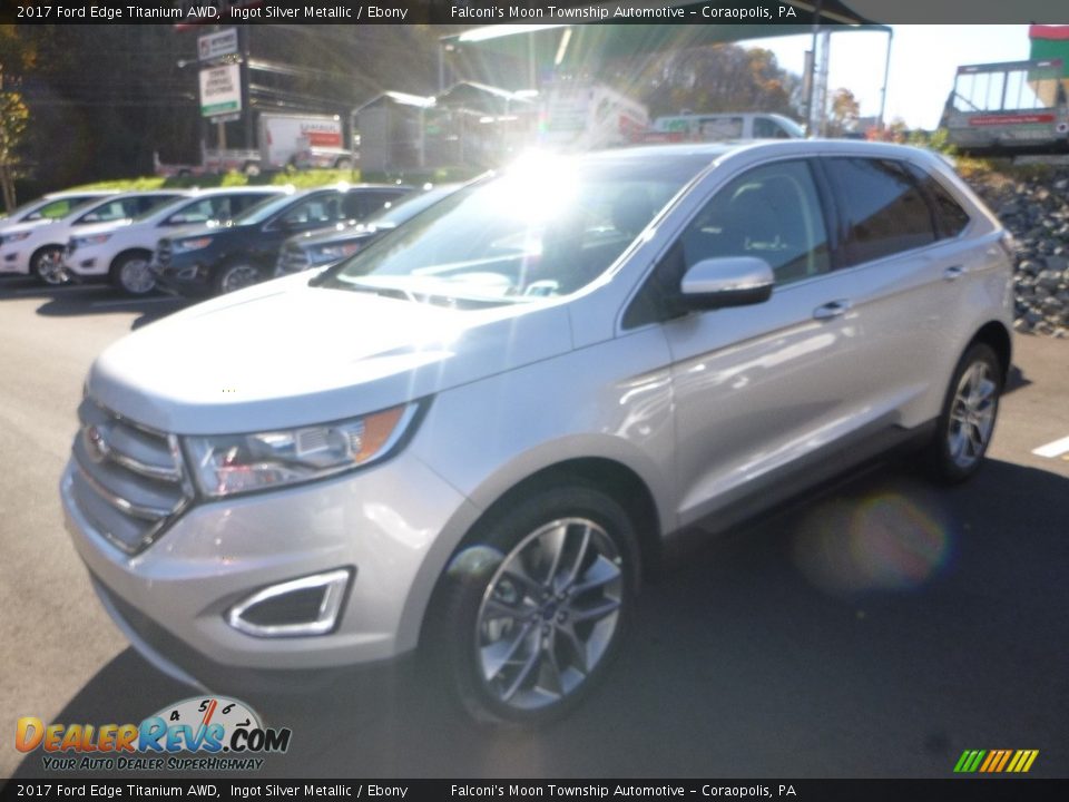 2017 Ford Edge Titanium AWD Ingot Silver Metallic / Ebony Photo #5