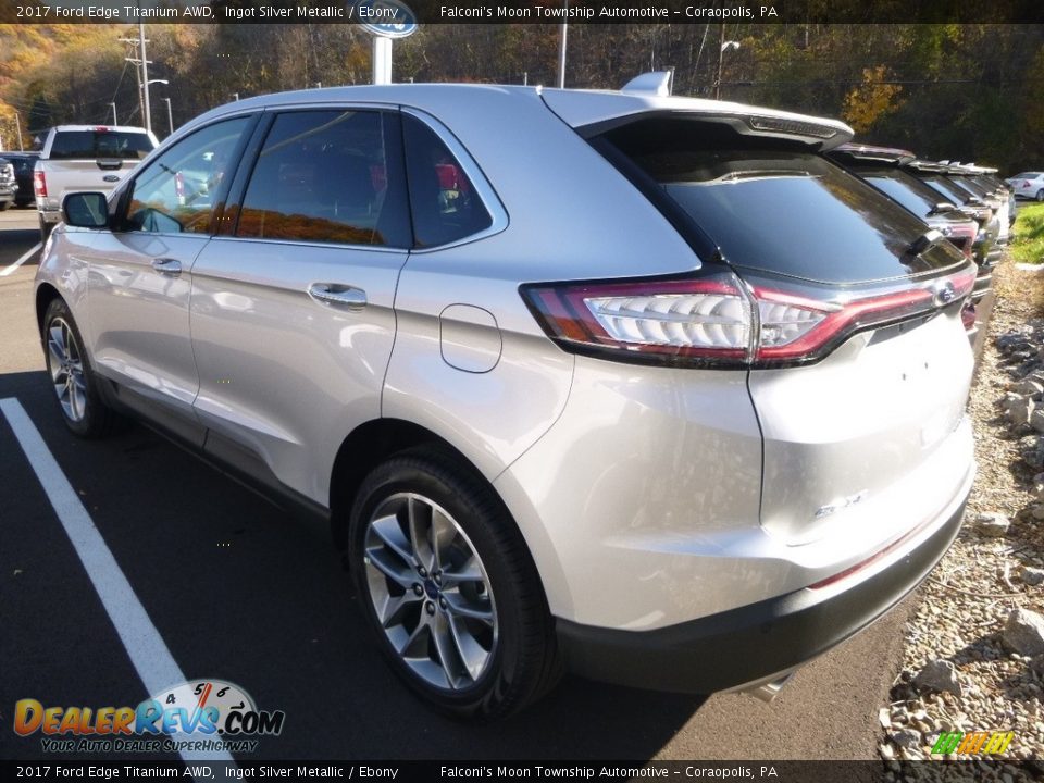 2017 Ford Edge Titanium AWD Ingot Silver Metallic / Ebony Photo #6