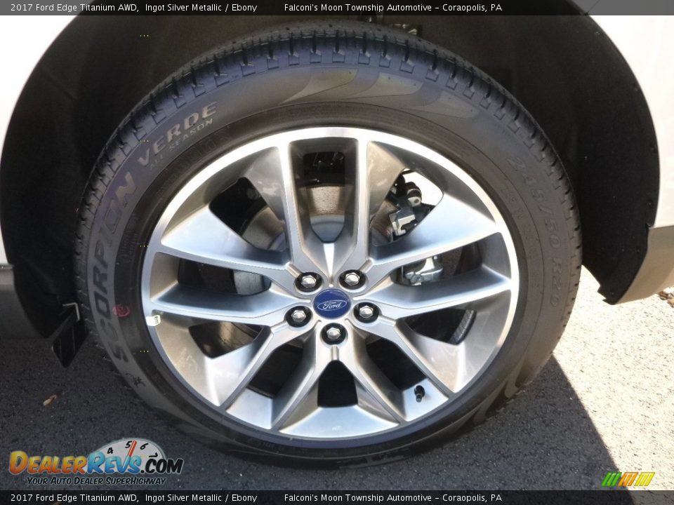 2017 Ford Edge Titanium AWD Ingot Silver Metallic / Ebony Photo #7