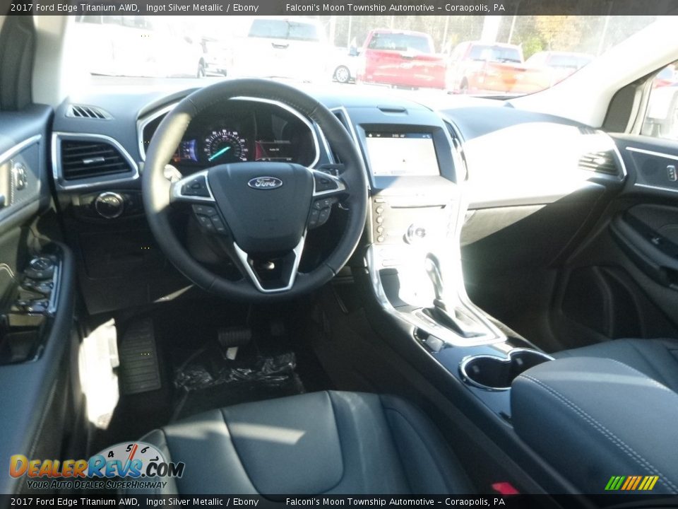 2017 Ford Edge Titanium AWD Ingot Silver Metallic / Ebony Photo #9