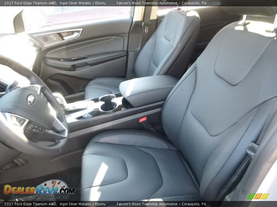 2017 Ford Edge Titanium AWD Ingot Silver Metallic / Ebony Photo #10
