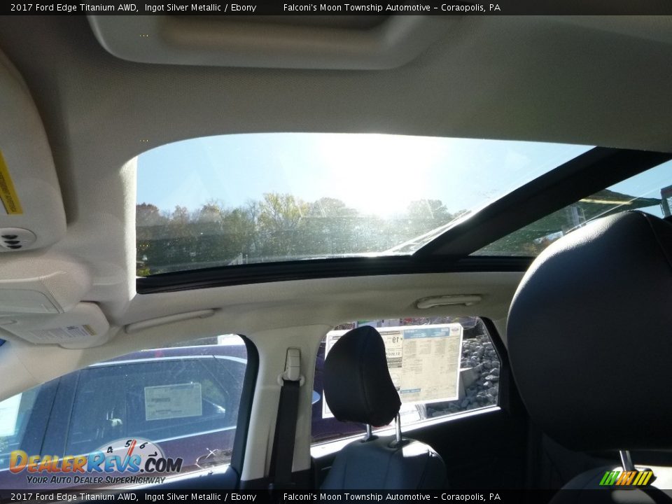 2017 Ford Edge Titanium AWD Ingot Silver Metallic / Ebony Photo #12