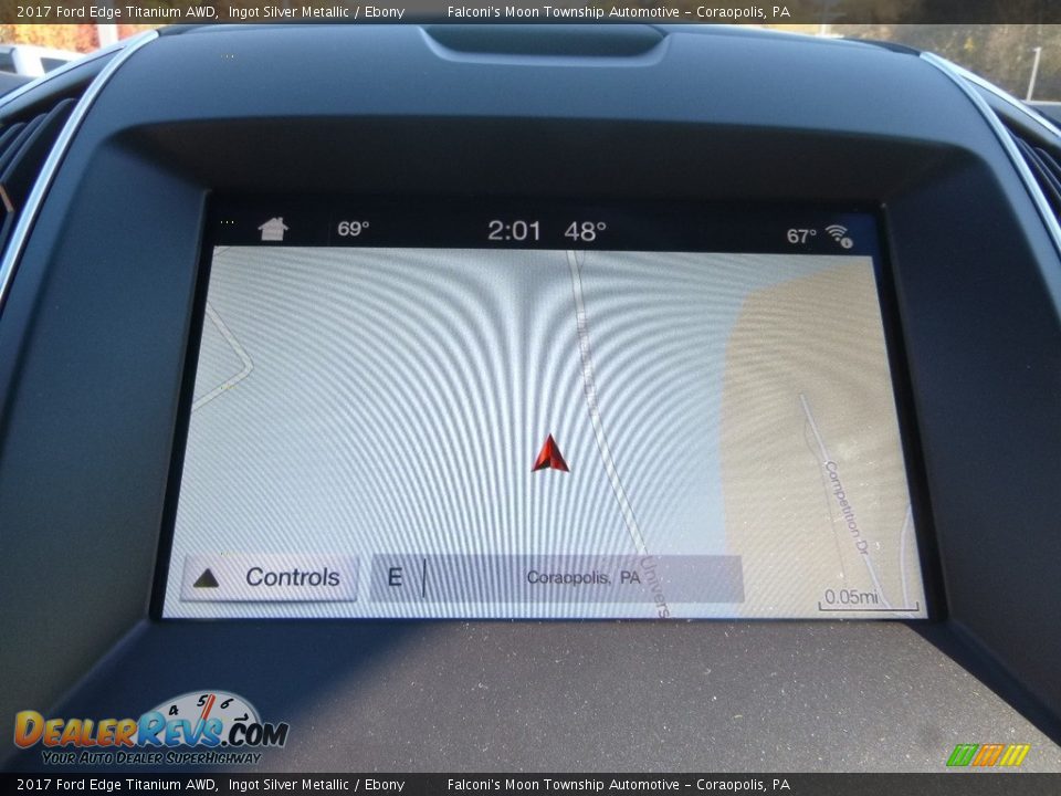 2017 Ford Edge Titanium AWD Ingot Silver Metallic / Ebony Photo #13