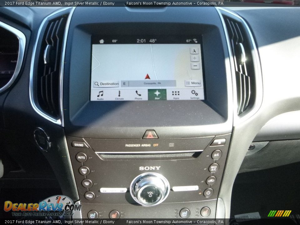 2017 Ford Edge Titanium AWD Ingot Silver Metallic / Ebony Photo #15