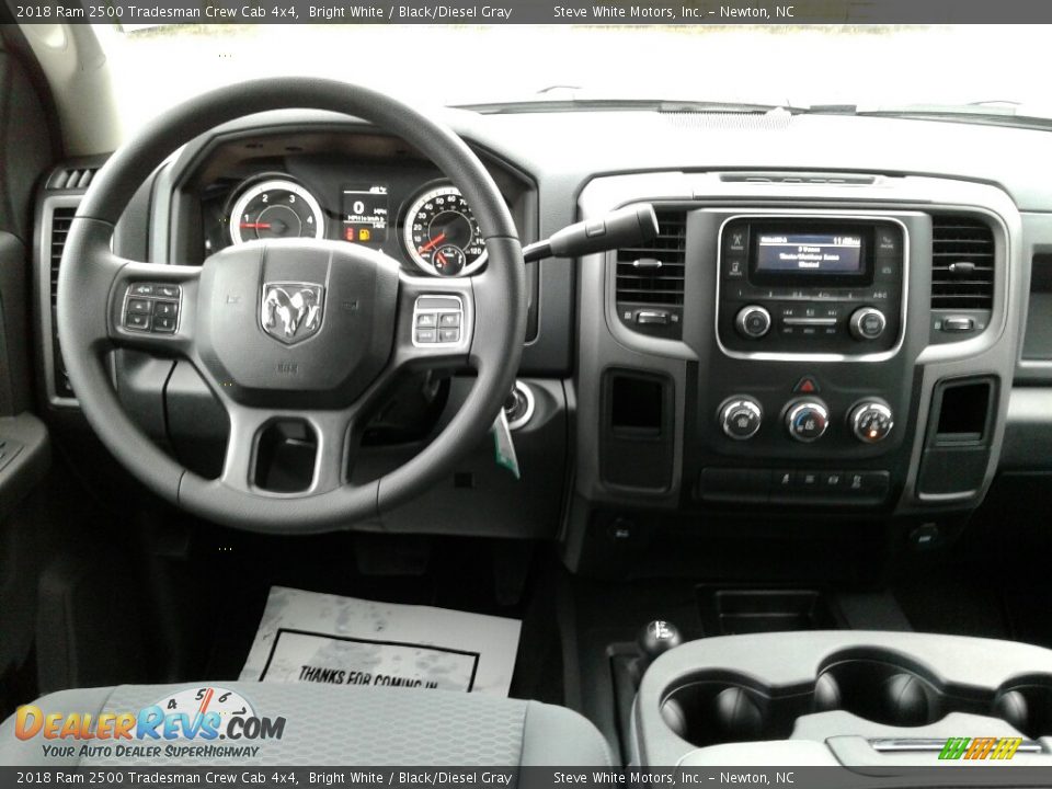 2018 Ram 2500 Tradesman Crew Cab 4x4 Bright White / Black/Diesel Gray Photo #24
