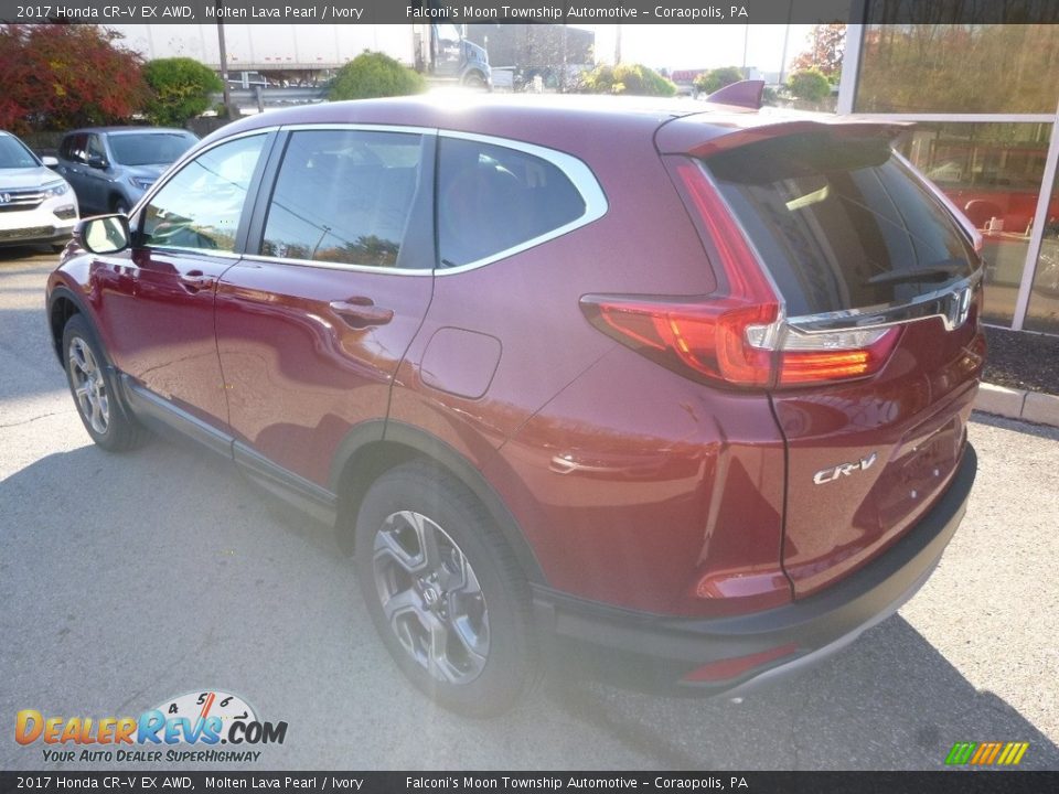 2017 Honda CR-V EX AWD Molten Lava Pearl / Ivory Photo #2