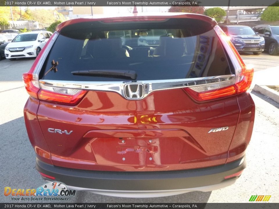 2017 Honda CR-V EX AWD Molten Lava Pearl / Ivory Photo #3