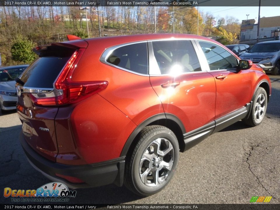 2017 Honda CR-V EX AWD Molten Lava Pearl / Ivory Photo #4