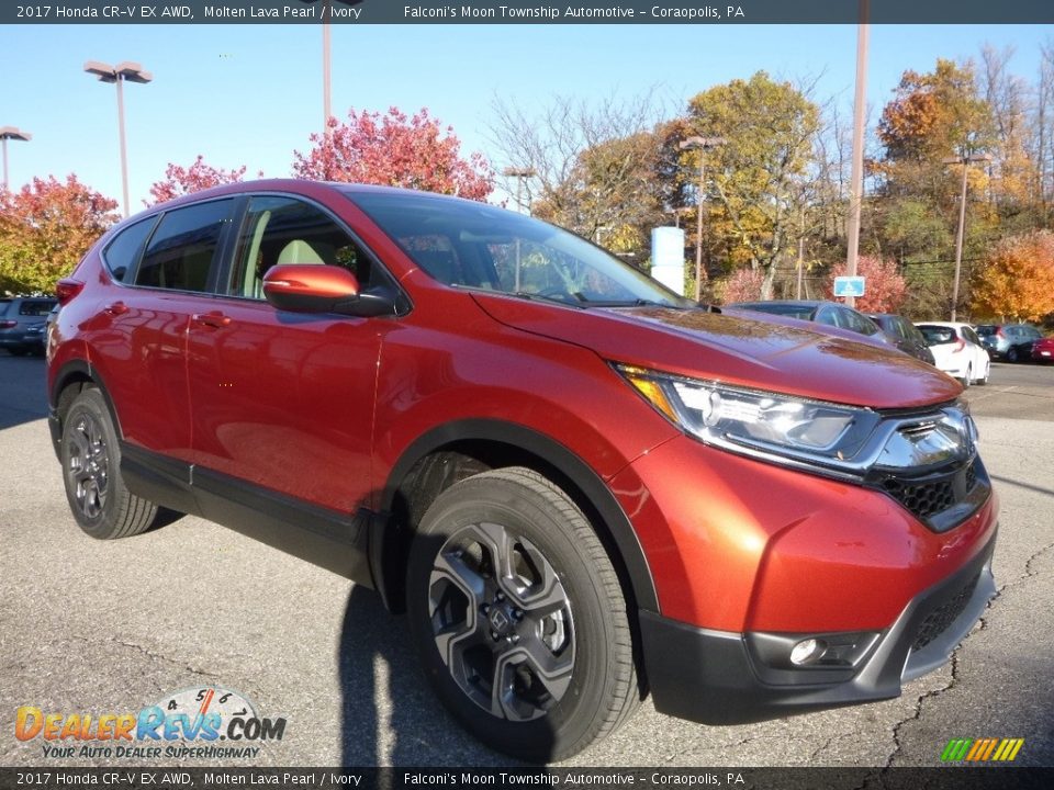 2017 Honda CR-V EX AWD Molten Lava Pearl / Ivory Photo #5