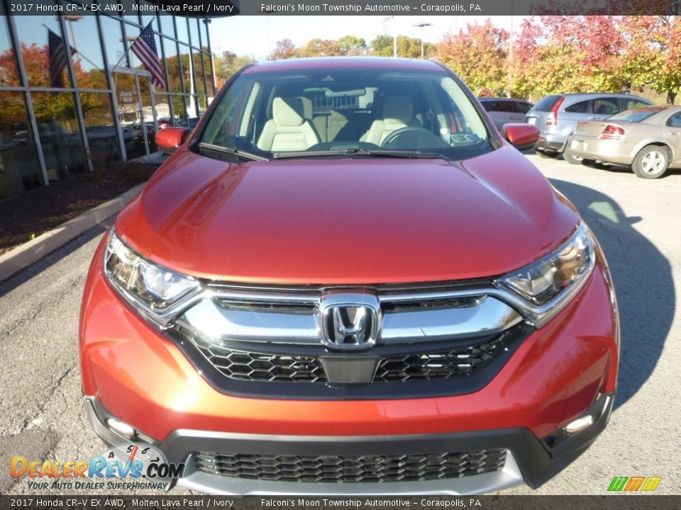 2017 Honda CR-V EX AWD Molten Lava Pearl / Ivory Photo #6