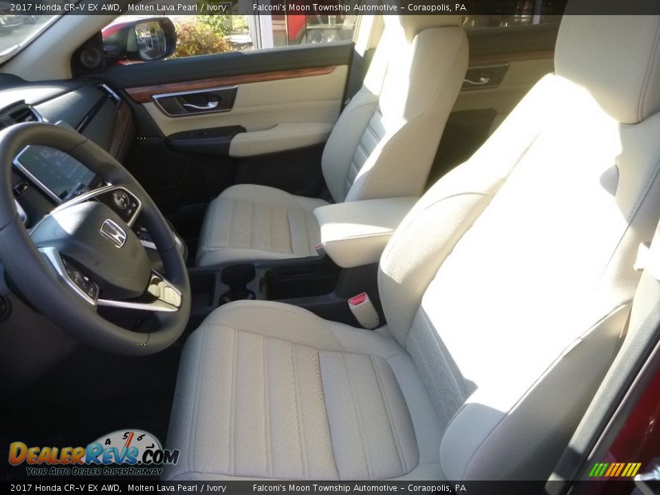 2017 Honda CR-V EX AWD Molten Lava Pearl / Ivory Photo #8