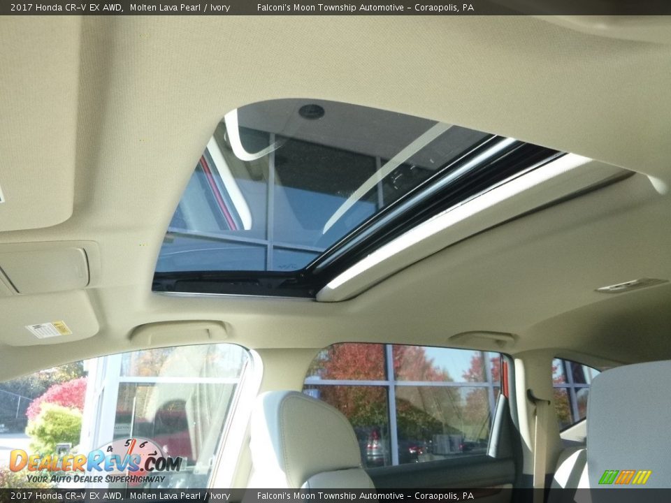 2017 Honda CR-V EX AWD Molten Lava Pearl / Ivory Photo #13