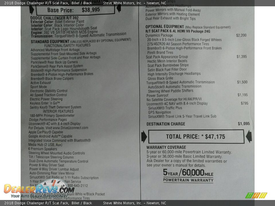 2018 Dodge Challenger R/T Scat Pack Billet / Black Photo #34