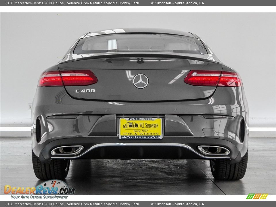 2018 Mercedes-Benz E 400 Coupe Selenite Grey Metallic / Saddle Brown/Black Photo #4