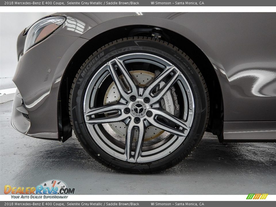 2018 Mercedes-Benz E 400 Coupe Selenite Grey Metallic / Saddle Brown/Black Photo #9