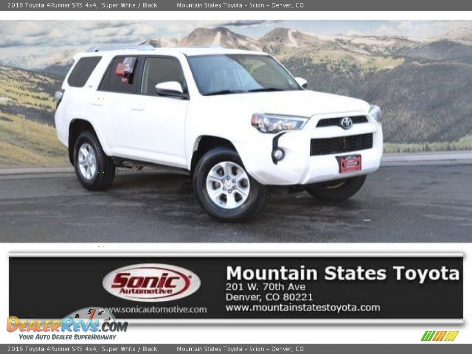 2016 Toyota 4Runner SR5 4x4 Super White / Black Photo #1
