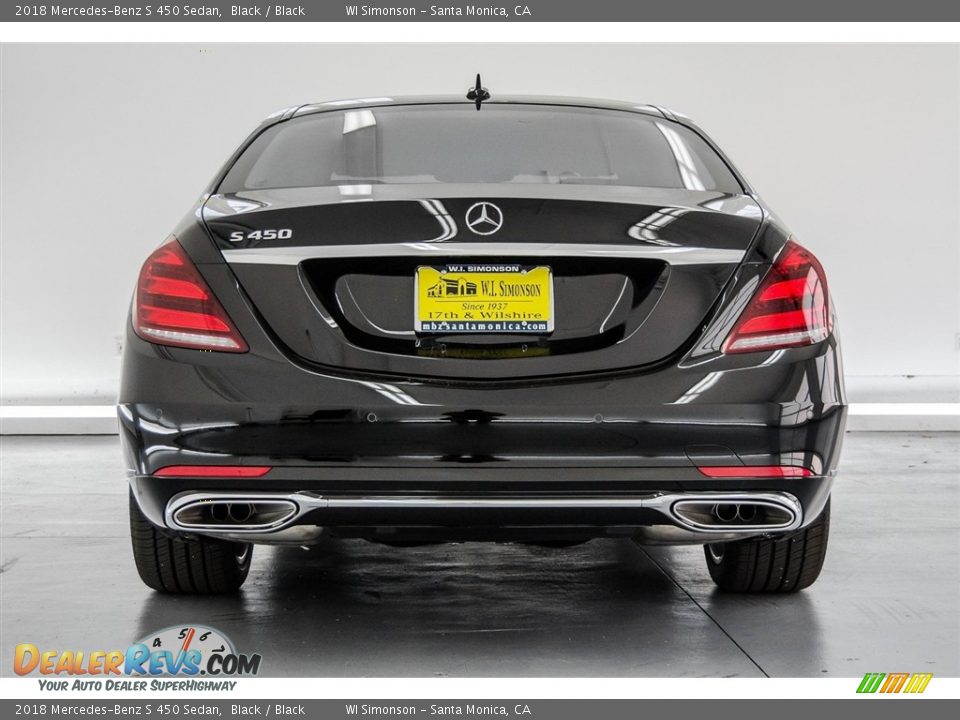 2018 Mercedes-Benz S 450 Sedan Black / Black Photo #4
