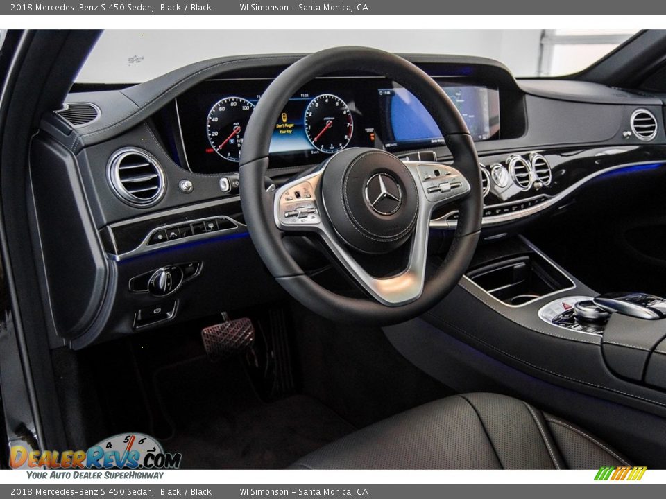 2018 Mercedes-Benz S 450 Sedan Black / Black Photo #6