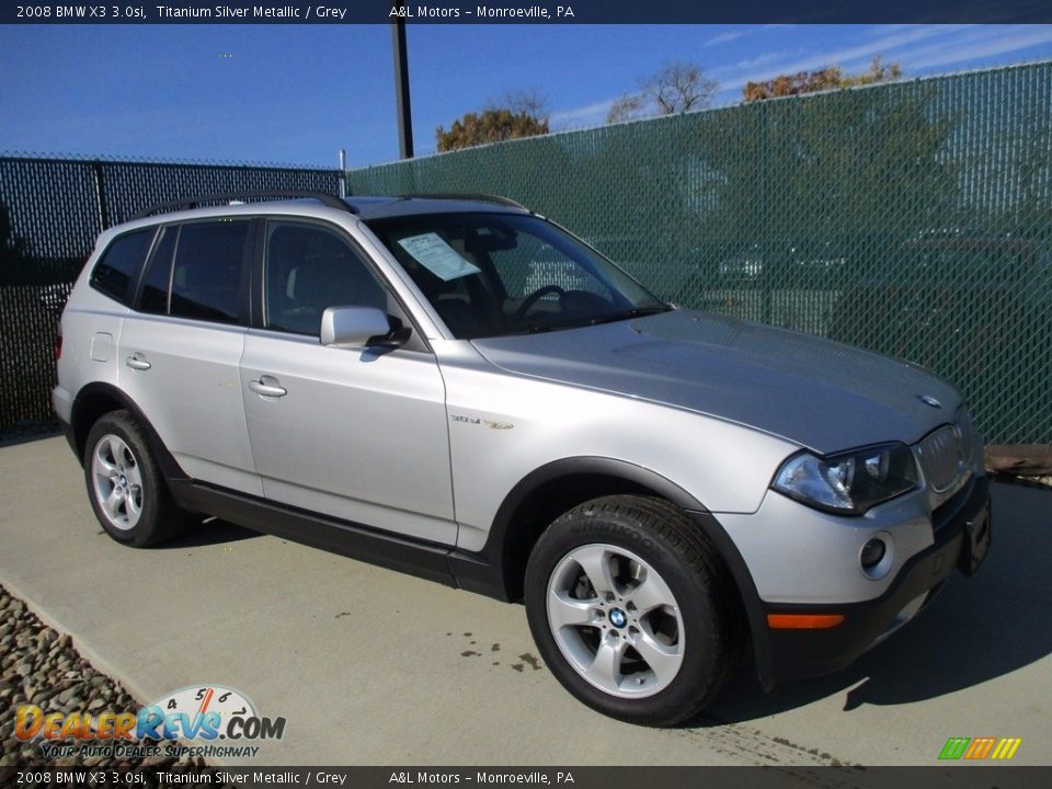 2008 BMW X3 3.0si Titanium Silver Metallic / Grey Photo #1