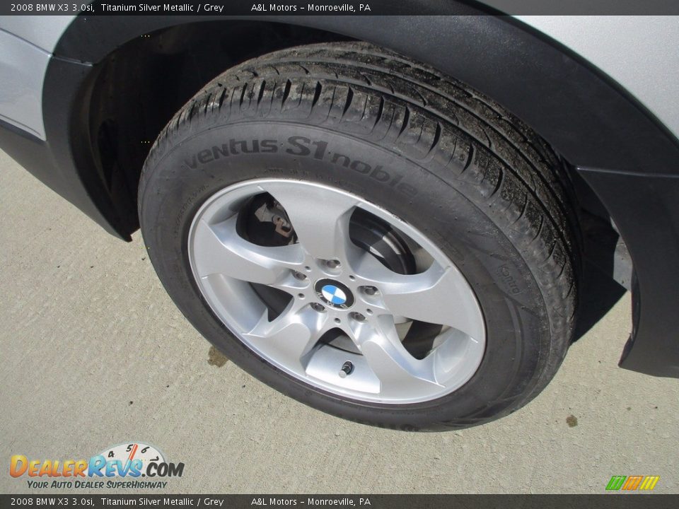 2008 BMW X3 3.0si Titanium Silver Metallic / Grey Photo #5