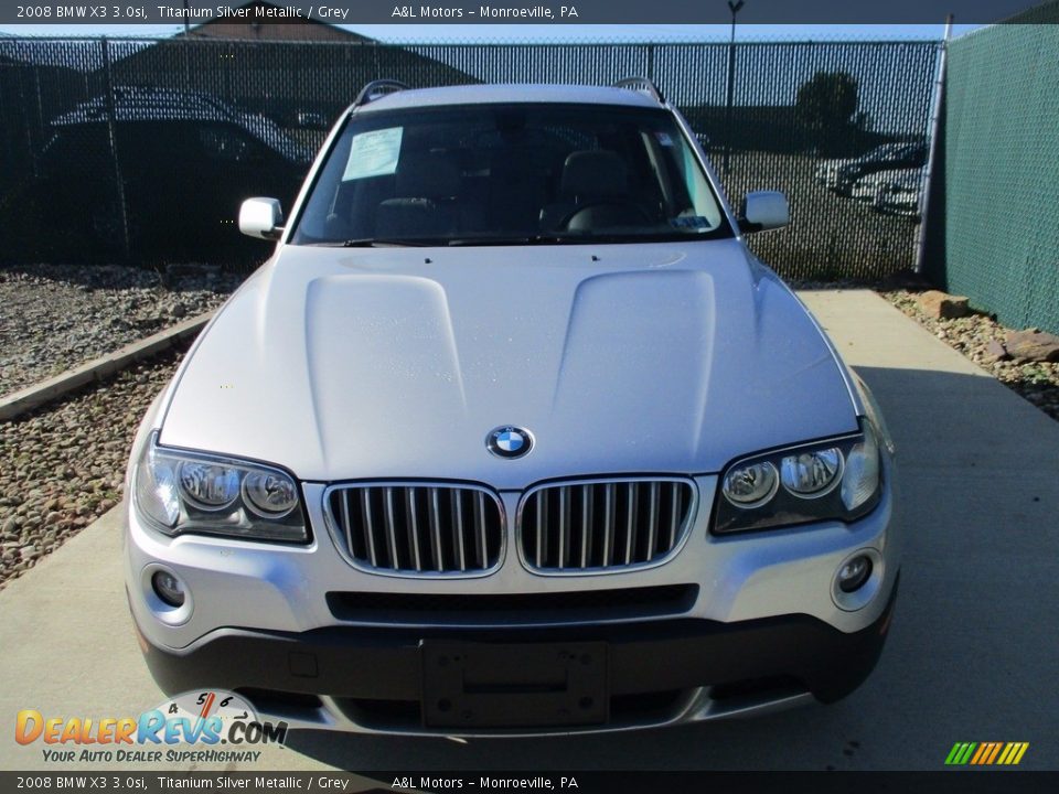 2008 BMW X3 3.0si Titanium Silver Metallic / Grey Photo #7