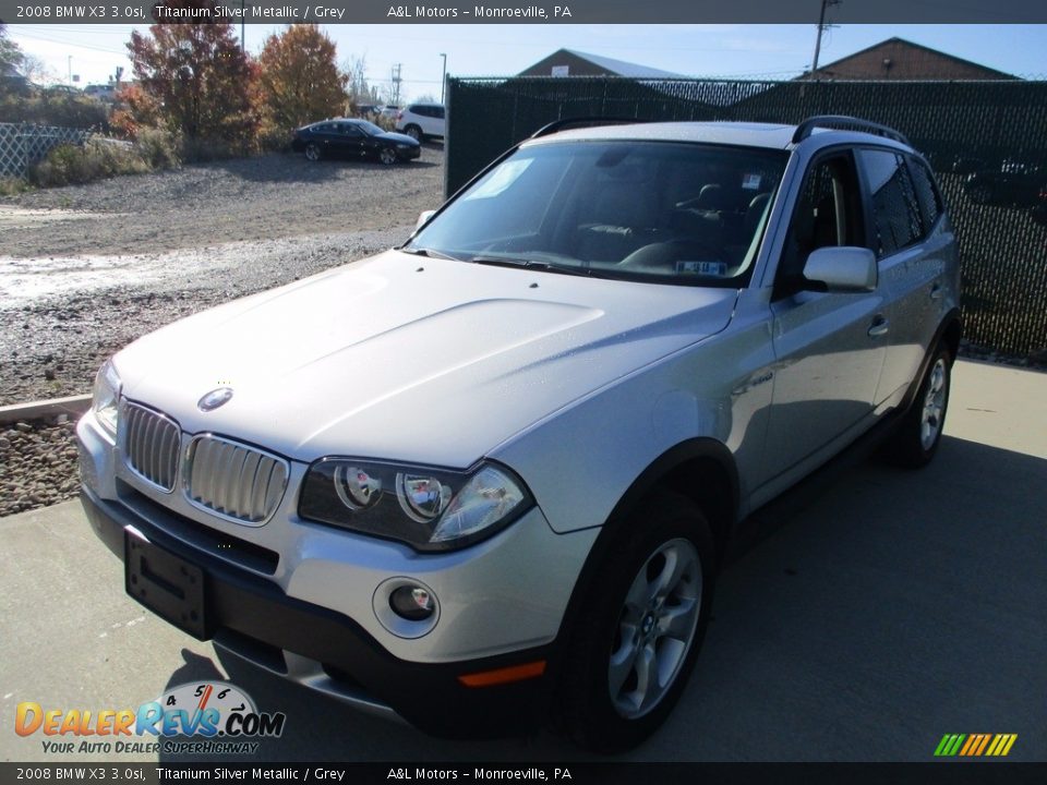 2008 BMW X3 3.0si Titanium Silver Metallic / Grey Photo #8