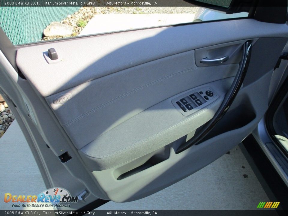 2008 BMW X3 3.0si Titanium Silver Metallic / Grey Photo #9