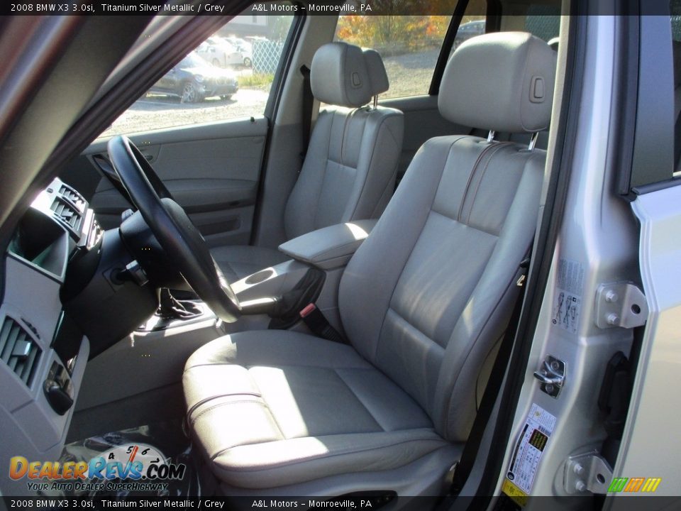 2008 BMW X3 3.0si Titanium Silver Metallic / Grey Photo #11