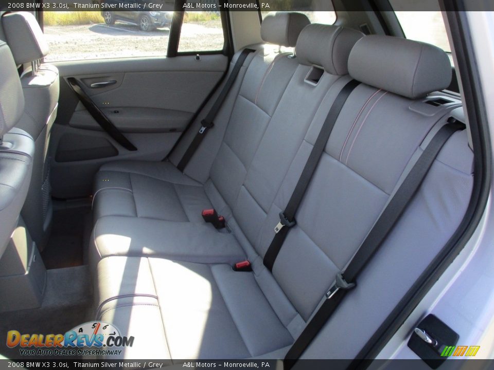 2008 BMW X3 3.0si Titanium Silver Metallic / Grey Photo #12