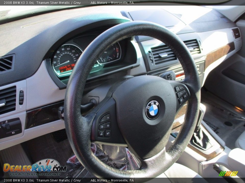 2008 BMW X3 3.0si Titanium Silver Metallic / Grey Photo #13