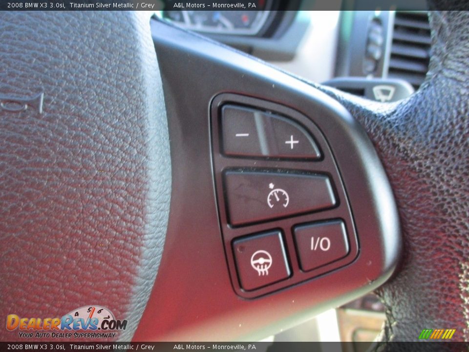 2008 BMW X3 3.0si Titanium Silver Metallic / Grey Photo #16