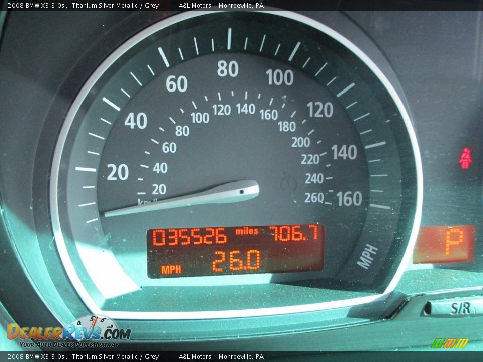 2008 BMW X3 3.0si Titanium Silver Metallic / Grey Photo #20