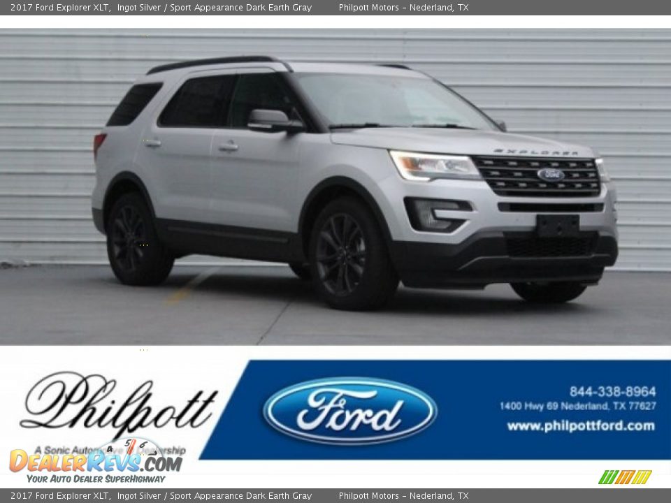 2017 Ford Explorer XLT Ingot Silver / Sport Appearance Dark Earth Gray Photo #1
