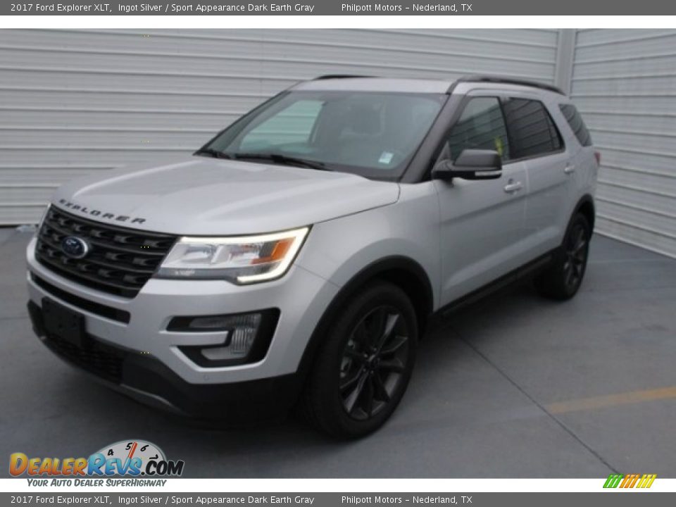 2017 Ford Explorer XLT Ingot Silver / Sport Appearance Dark Earth Gray Photo #3
