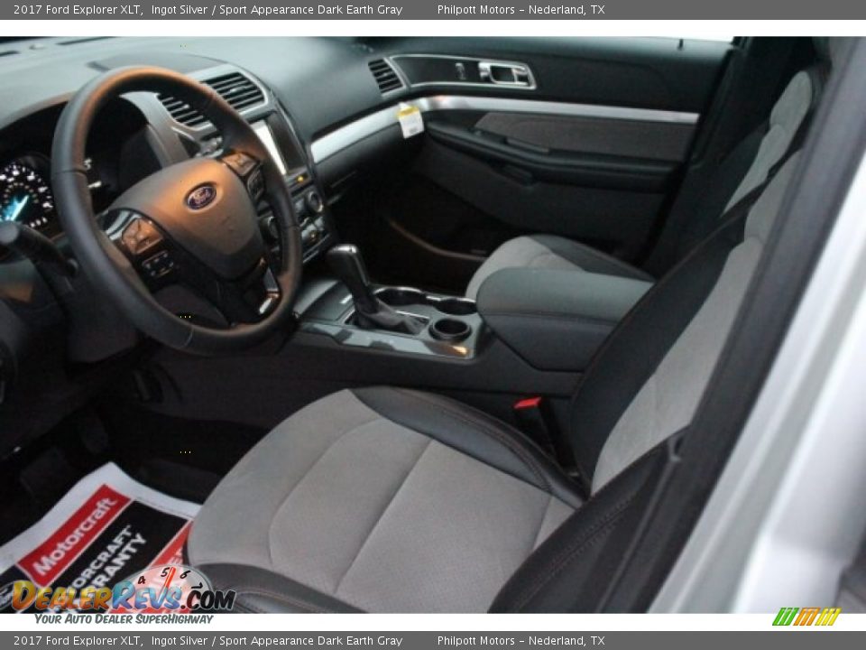 2017 Ford Explorer XLT Ingot Silver / Sport Appearance Dark Earth Gray Photo #9