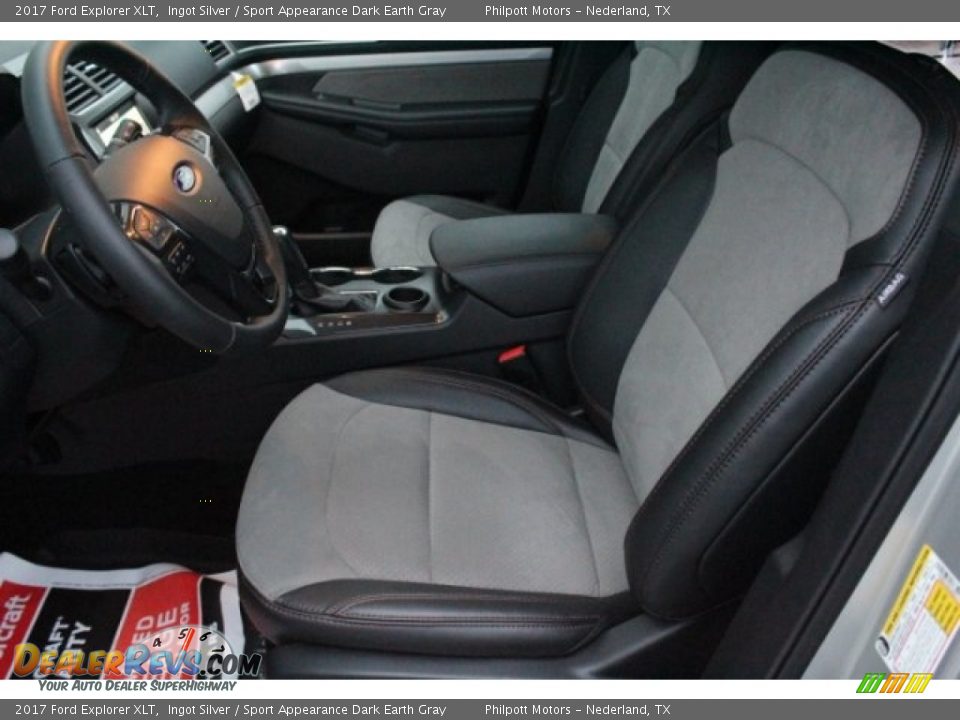 2017 Ford Explorer XLT Ingot Silver / Sport Appearance Dark Earth Gray Photo #10