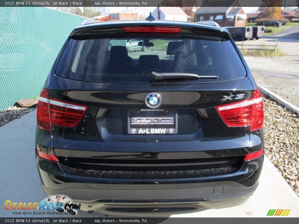 2015 BMW X3 xDrive28i Jet Black / Black Photo #4