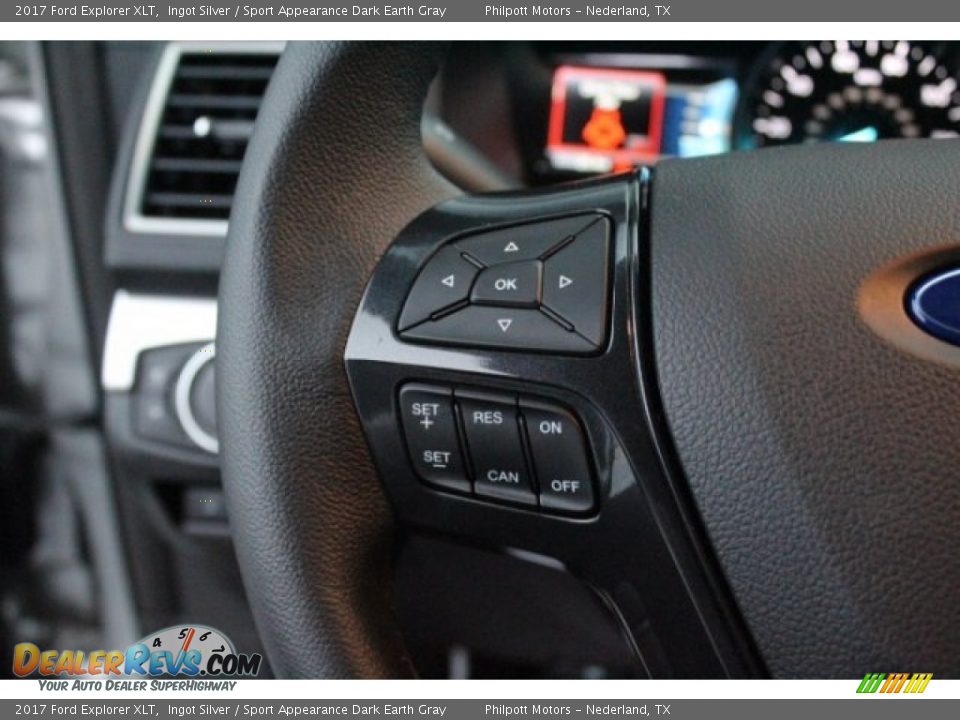 2017 Ford Explorer XLT Ingot Silver / Sport Appearance Dark Earth Gray Photo #16