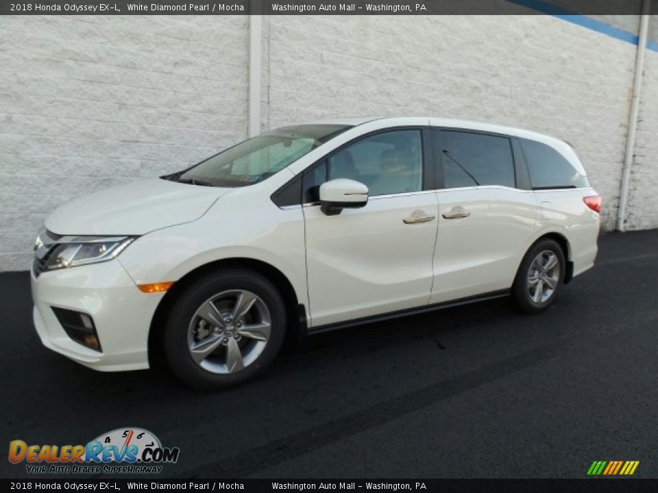 2018 Honda Odyssey EX-L White Diamond Pearl / Mocha Photo #5