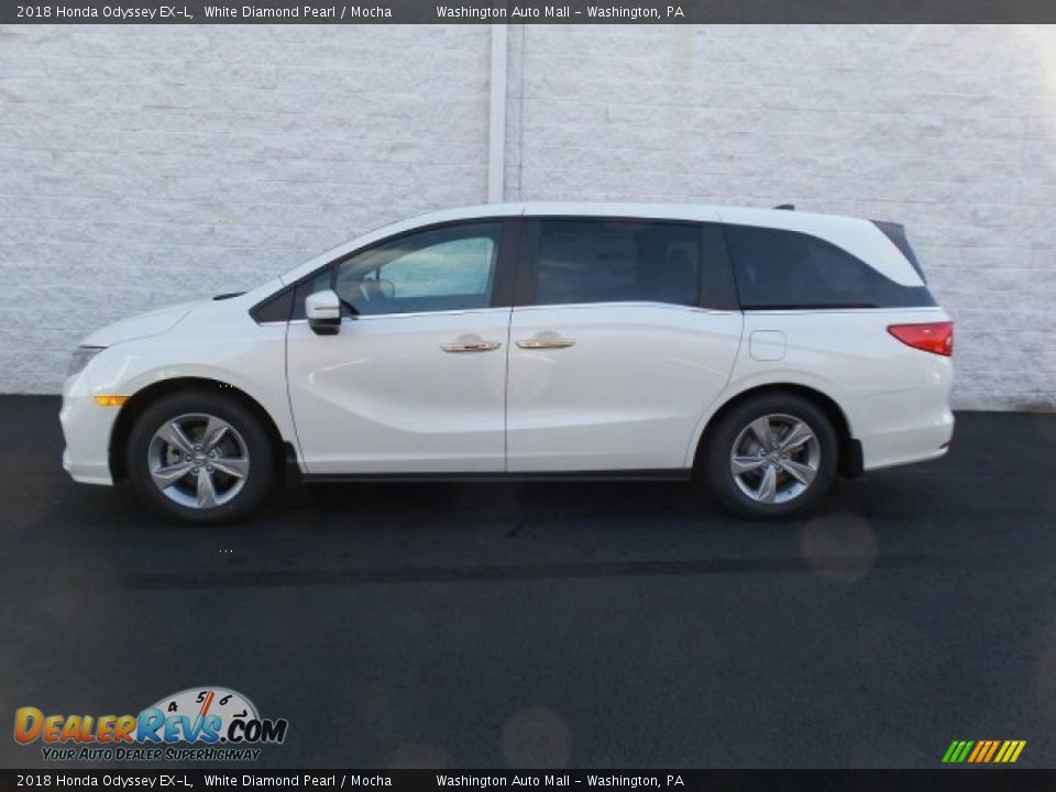 2018 Honda Odyssey EX-L White Diamond Pearl / Mocha Photo #6