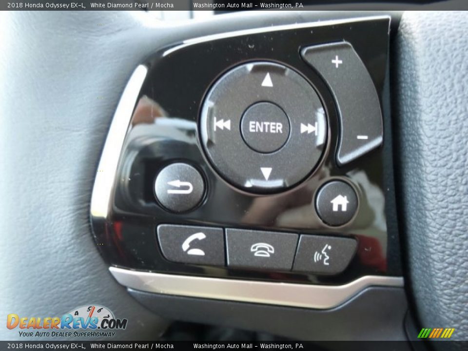 2018 Honda Odyssey EX-L White Diamond Pearl / Mocha Photo #19