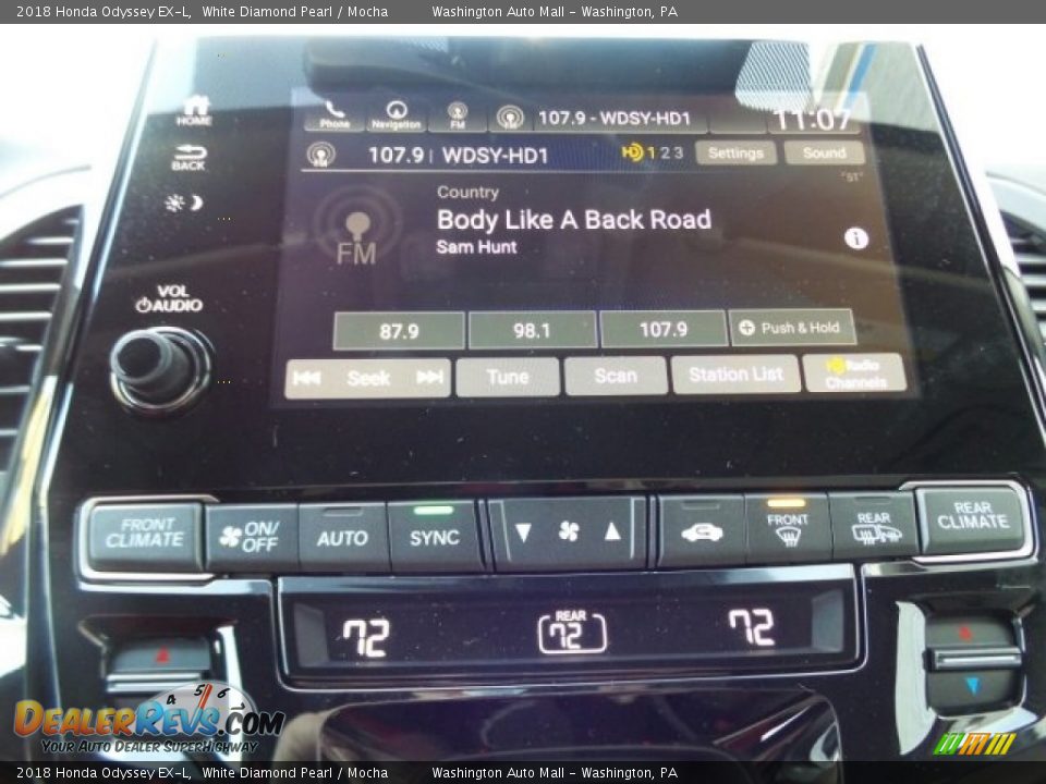 2018 Honda Odyssey EX-L White Diamond Pearl / Mocha Photo #23